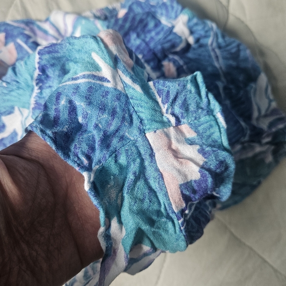 AMERICAN EAGLE Tropical Blue Soft Shorts Hawaiian Floral XXS AE - Picture 5 of 7